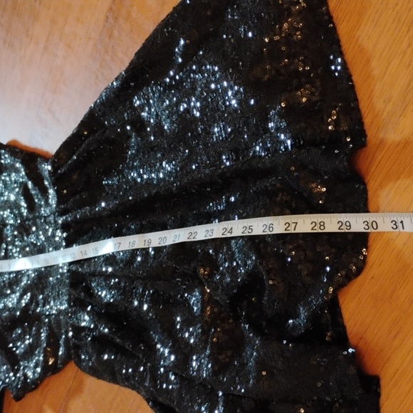 B darlin size 3/4 black sequin Y2K dress .Super sparkly for the holidays. - Picture 10 of 10